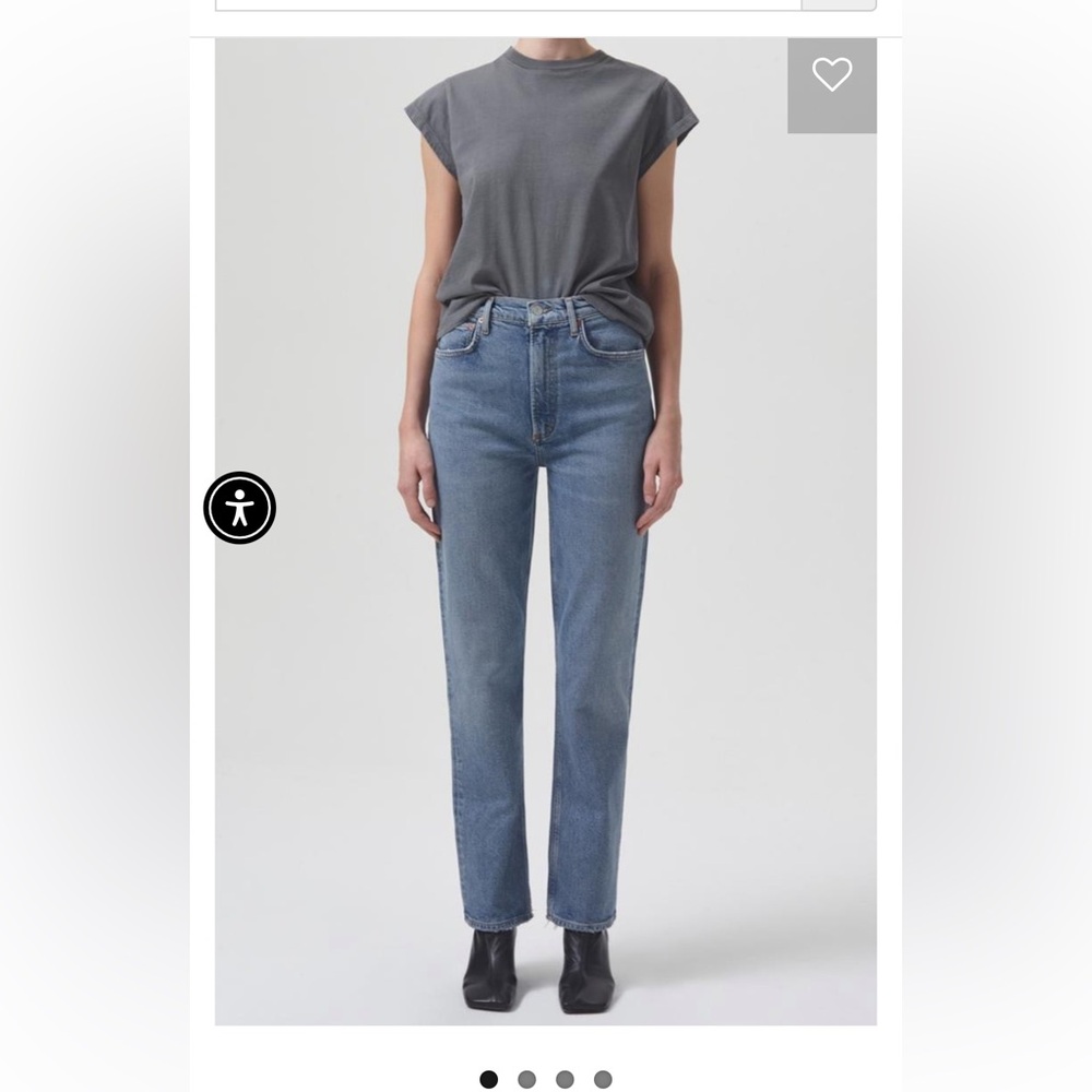 Aritzia - AGOLDE HIGH RISE STOVEPIPE JEAN IN HELM size 25